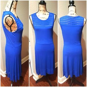 👗💙 NWOT Spense Royal Blue Lazer Cut Midi Dress 👗